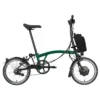 Brompton Electric C Line Explore - 6-Speed - Mid Bar - Standard Seatpost - 16" Electric Folding Bike - 2023 - Racing Green