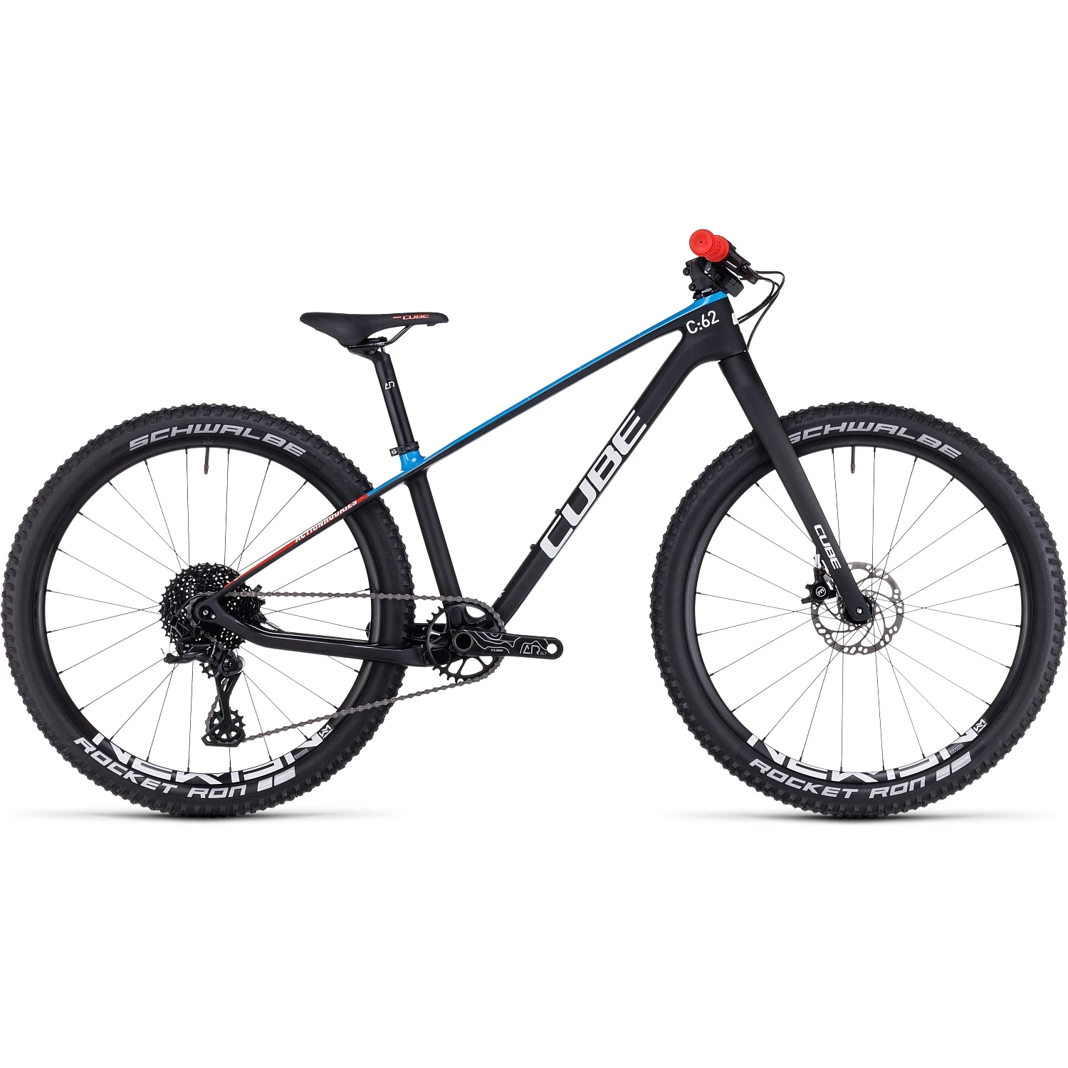 CUBE ELITE 240 C:62 Pro - 24" Carbon Children's Mountainbike - 2023 - Carbon / Blue / Red A00 1 CUBE ELITE 240 C:62 Pro - 24" Carbon Children's Mountainbike - 2023 - Carbon / Blue / Red A00
