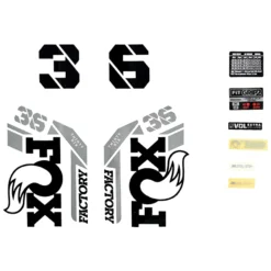 FOX Decal Kit Black Logo For Fork 36 Factory MY-2021 - 803-01-522