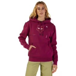 Fox Racing FOX Withered Fleece Hoodie Women - Magnetic -Bike Sale Shop fox withered fleece hoodie women magnetic 6 1538267