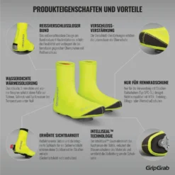 GripGrab Arctic Waterproof Deep Winter Hi-Vis Shoe Covers - Yellow Hi-Vis -Bike Sale Shop gripgrab arctic waterproof deep winter hi vis shoe cover yellow hi vis 4 1094073