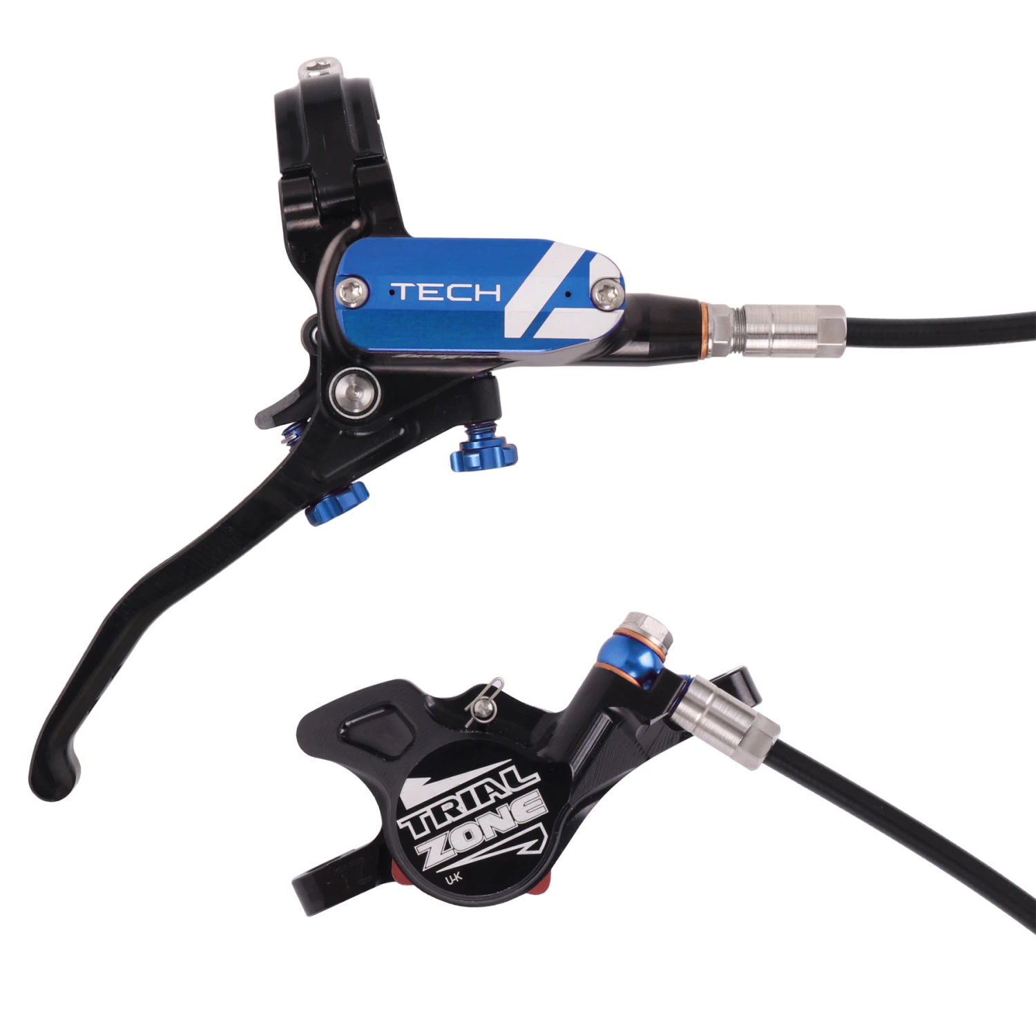 Hope Tech 4 Trial Zone No.9 Disc Brake - Black/blue - Lever Left 1 Hope Tech 4 Trial Zone No.9 Disc Brake - Black/blue - Lever Left