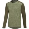 IXS Flow X Long Sleeve Kids MTB Jersey - Olive/dark Olive