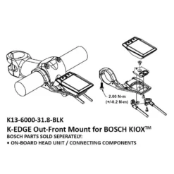 K-Edge BOSCH Kiox Out-Front Mount 31,8mm - Black -Bike Sale Shop k edge bosch kiox out front e bike mount 2 1127432
