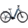 CUBE KATHMANDU HYBRID ABS 750 - Easy Entry Electric Touring Bike - 2023 - Smaragdgrey / Blue