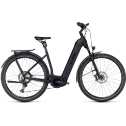 CUBE KATHMANDU HYBRID SLT 750 - Easy Entry Electric Touring Bike - 2023 - Black / Metal
