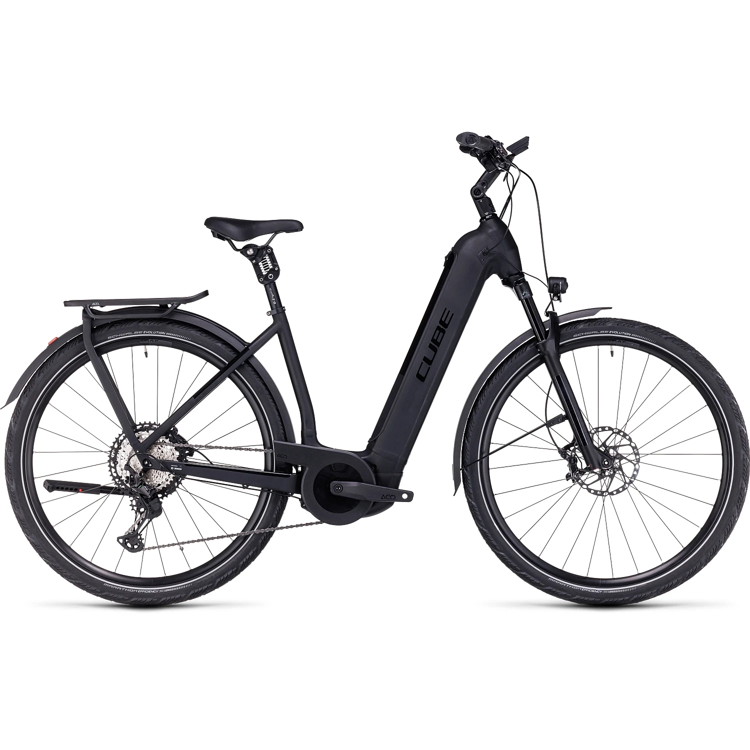CUBE KATHMANDU HYBRID SLT 750 - Easy Entry Electric Touring Bike - 2023 - Black / Metal 1 CUBE KATHMANDU HYBRID SLT 750 - Easy Entry Electric Touring Bike - 2023 - Black / Metal