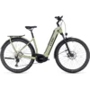 CUBE KATHMANDU HYBRID SLX 750 - Easy Entry Electric Touring Bike - 2023 - Green / Olive