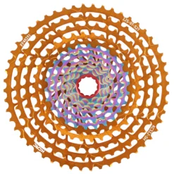 KCNC MTB Cassette 9-52T For Microspline 12-speed - Orange-gold