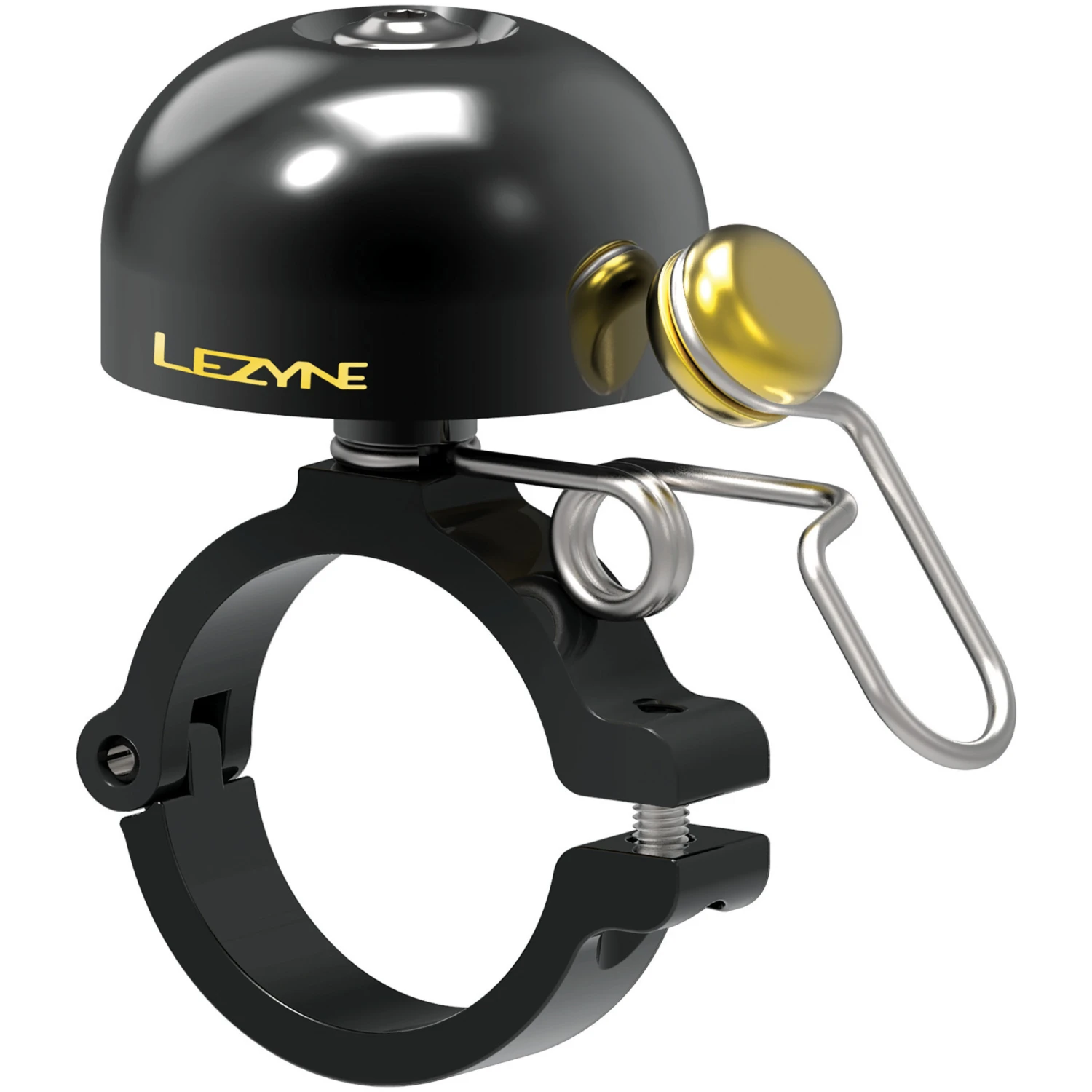 Lezyne Classic Brass Bell - Hard Mount - Black 1 Lezyne Classic Brass Bell - Hard Mount - Black