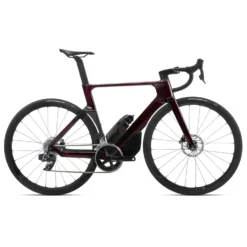 Orbea Orca Aero M31eLTD PWR - Rival ETap AXS Road Bike - 2022 - Red Wine (gloss) - Raw Carbon (matte)