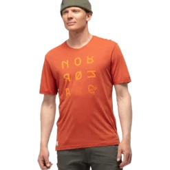 Norrona Svalbard Wool T-Shirt Men - Rooibos Tea/Orange Crush