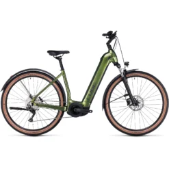 CUBE NURIDE HYBRID Pro 625 Allroad - Easy Entry Electric Bike - 2023 - Shinymoss / Black
