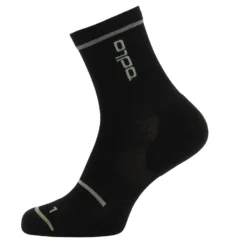Odlo Ceramicool Reflective Micro Crew Cycling Socks - Black - Loden Frost