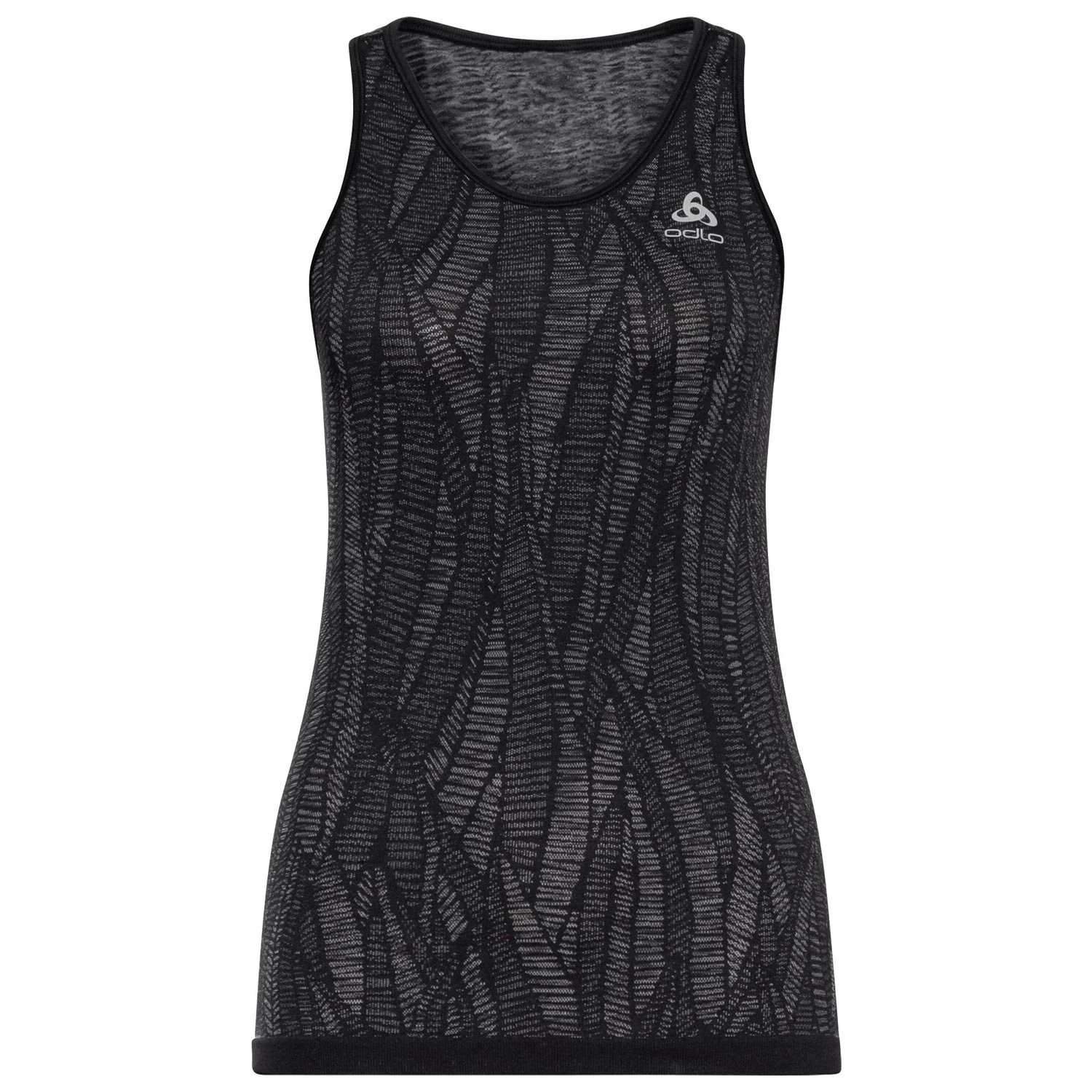 Odlo Women's Blackcomb Light Eco Singlet - Black - Space Dye 1 Odlo Women's Blackcomb Light Eco Singlet - Black - Space Dye