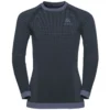 Odlo Performance Warm Kids Long-Sleeve Base Layer Top - India Ink - Folkstone Gray