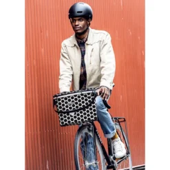 ORTLIEB Up-Town Rack Design - 17.5L Bike Basket - Honeycomb Black-white -Bike Sale Shop ortlieb uptown design honeycomb f79801 952323