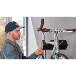 Parax D-Rack Bicycle Wall Mount - Black - Red - Kebony -Bike Sale Shop parax d rack bicycle wall mount 2 994724