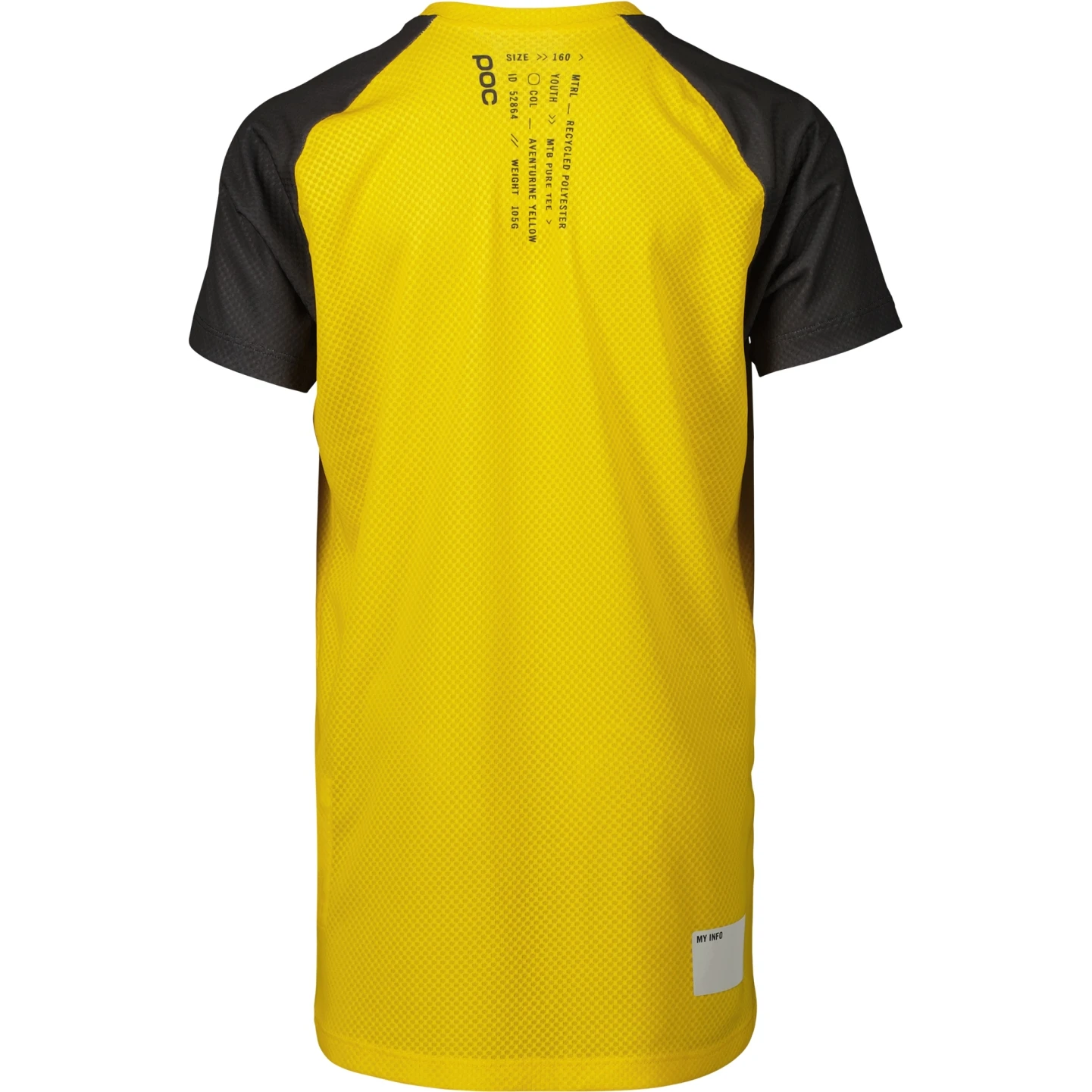 POC Youth's Essential MTB Tee - 8532 Aventurine Yellow/Sylvanite Grey 2 POC Youth's Essential MTB Tee - 8532 Aventurine Yellow/Sylvanite Grey - Image 2