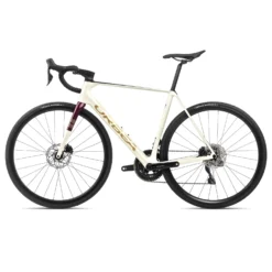 Orbea ORCA M30i - 105 Di2 Carbon Road Bike - 2024 - Ivory White - Burgundy (gloss) - Vulcano (matt) -Bike Sale Shop r108ttcc orbea orca m30i white 02 1561244