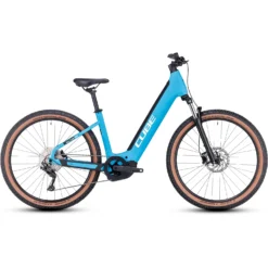 CUBE REACTION HYBRID ONE 625 - 27.5" Easy Entry Electric Mountain Bike - 2023 - Skyblue / White