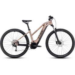 CUBE REACTION HYBRID Performance 625 - Women Electric Mountain Bike - 2023 - Metallicbrown / Orange