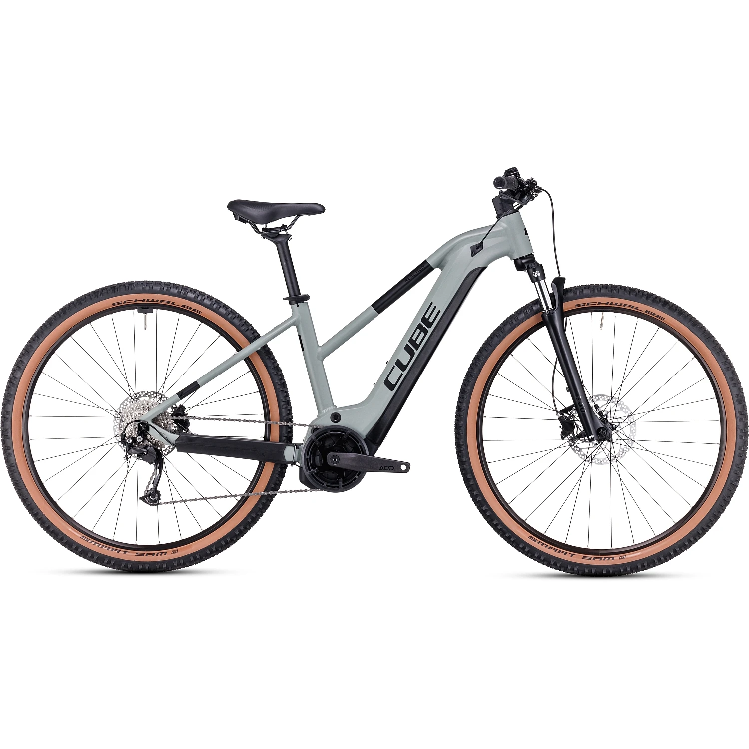 CUBE REACTION HYBRID Performance 500 - Women Electric Mountain Bike - 2023 - Swampgrey / Black 1 CUBE REACTION HYBRID Performance 500 - Women Electric Mountain Bike - 2023 - Swampgrey / Black