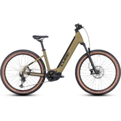 CUBE REACTION HYBRID Race 750 - 27.5" Easy Entry Electric Mountain Bike - 2023 - Olive / Green