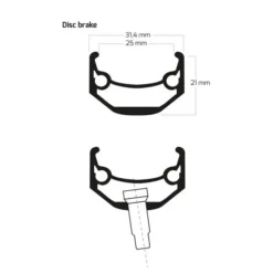 Ryde Andra 40 - 26 Inch Disc Clincher Rim - Black 5 Ryde Andra 40 - 26 Inch Disc Clincher Rim - Black -Bike Sale Shop ryde andra 40 disk 1500684