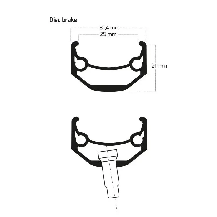 Ryde Andra 40 - 26 Inch Disc Clincher Rim - Black 3 Ryde Andra 40 - 26 Inch Disc Clincher Rim - Black - Image 3