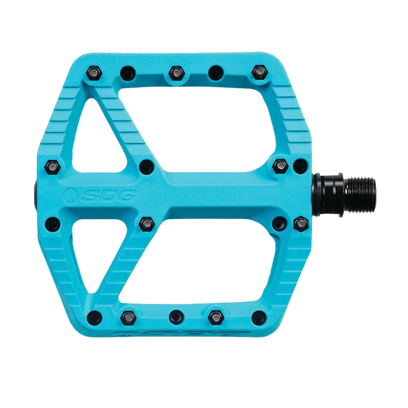 SDG Comp Flat Pedals - Turquoise 1 SDG Comp Flat Pedals - Turquoise