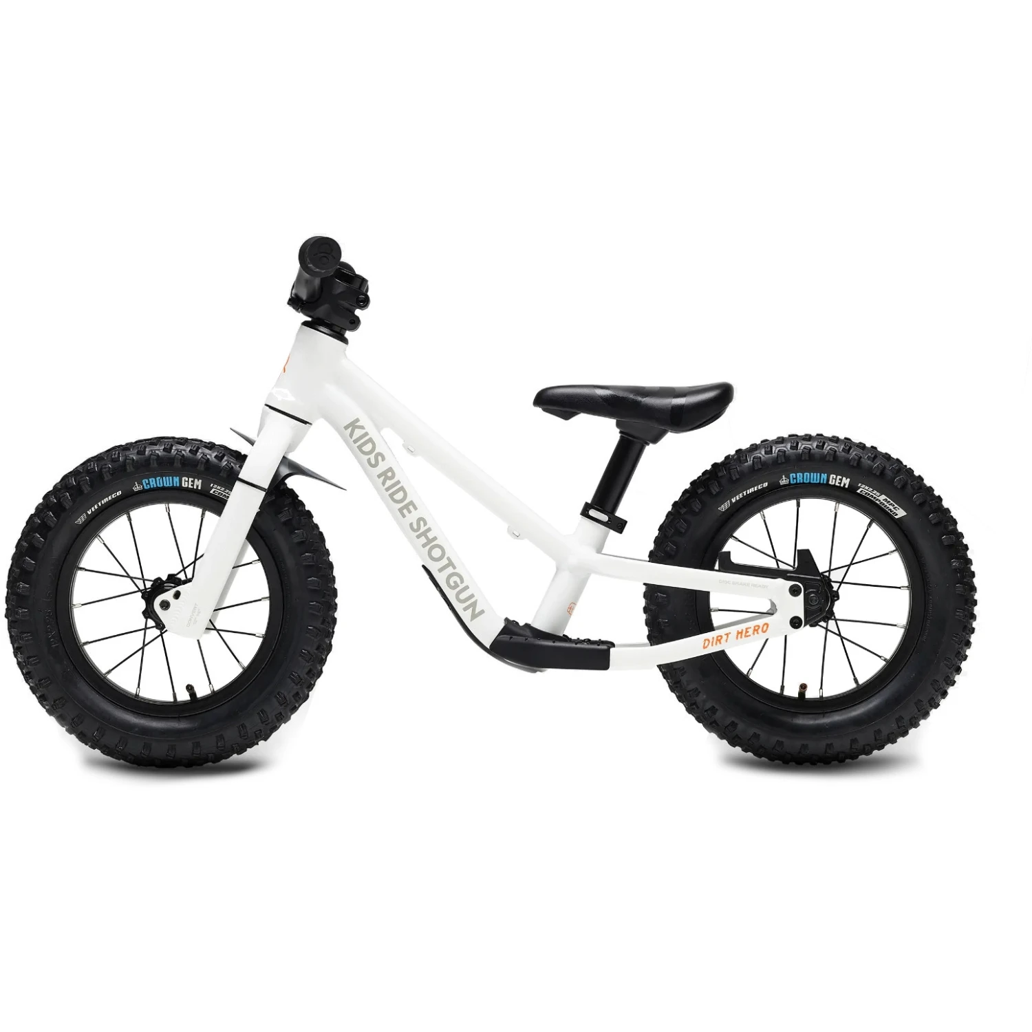 Shotgun Dirt Hero - 12" Children's Balance Bike - White 1 Shotgun Dirt Hero - 12" Children's Balance Bike - White