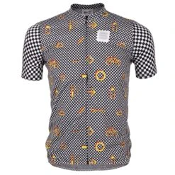 Sportful Checkmate Kid Jersey - 102 Black/White/Cedar