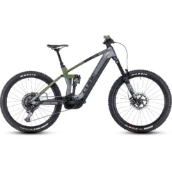 CUBE STEREO HYBRID 160 HPC TM 750 - 27.5" Carbon Electric Mountainbike - 2023 - Flashgrey / Olive