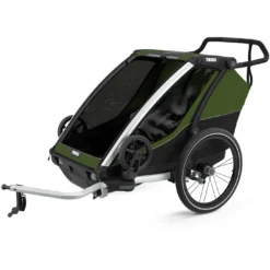 Thule Chariot Cab 2 - Bike Trailer For 2 Kids - Cypress Green