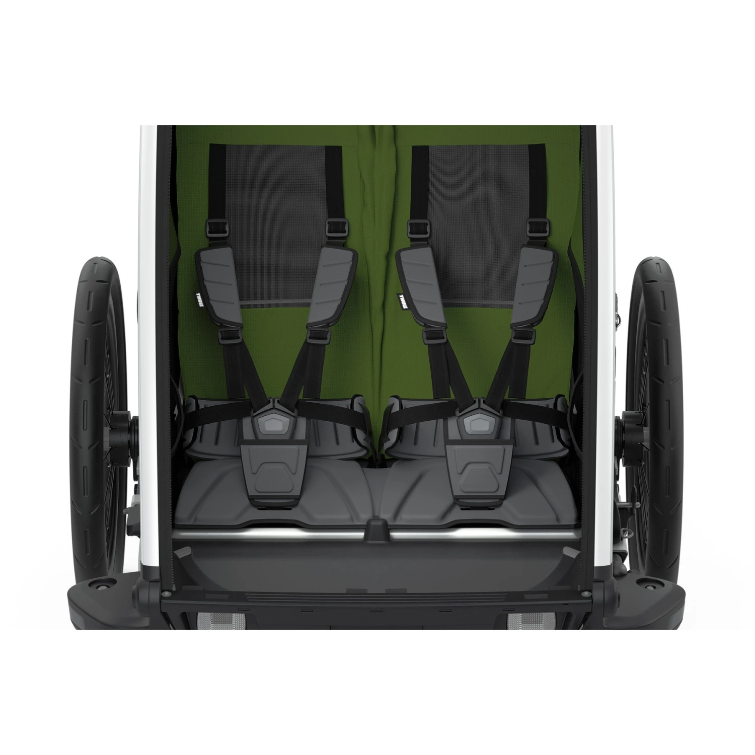 Thule Chariot Cab 2 - Bike Trailer For 2 Kids - Cypress Green 6 Thule Chariot Cab 2 - Bike Trailer For 2 Kids - Cypress Green - Image 6