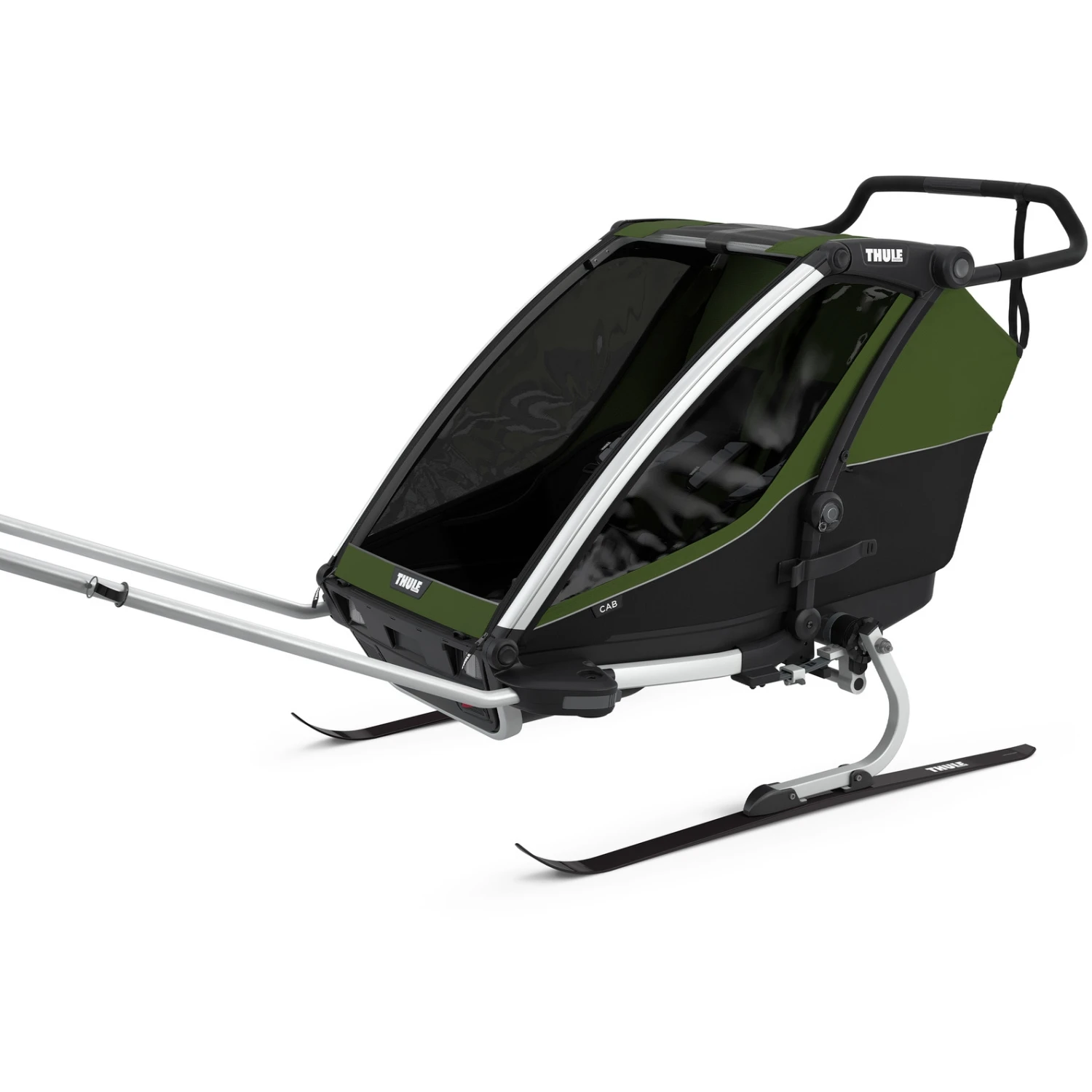 Thule Chariot Cab 2 - Bike Trailer For 2 Kids - Cypress Green 5 Thule Chariot Cab 2 - Bike Trailer For 2 Kids - Cypress Green - Image 5