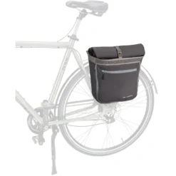 Vaude ShopAir Bike Pannier - 20+18L - Black -Bike Sale Shop vaude shopair back bike pannier 3 1088243