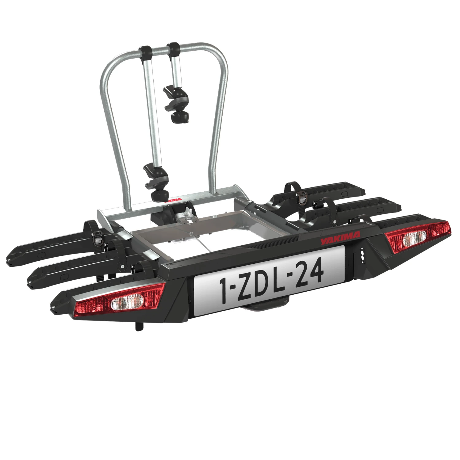 Yakima FoldClick 3 Bike Carrier For Three Bikes - Black/silver 1 Yakima FoldClick 3 Bike Carrier For Three Bikes - Black/silver